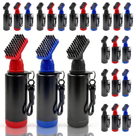 ATQIK golf brush with water bottle cleans grooves for better shots