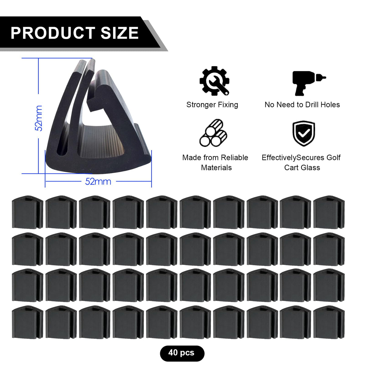 ATQIK universal Yamaha windshield clips for reliable attachment across models