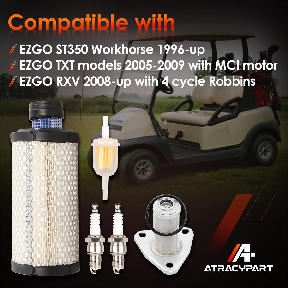 ATRACYPART EZGO fuel filter close-up — supports clean fuel delivery.