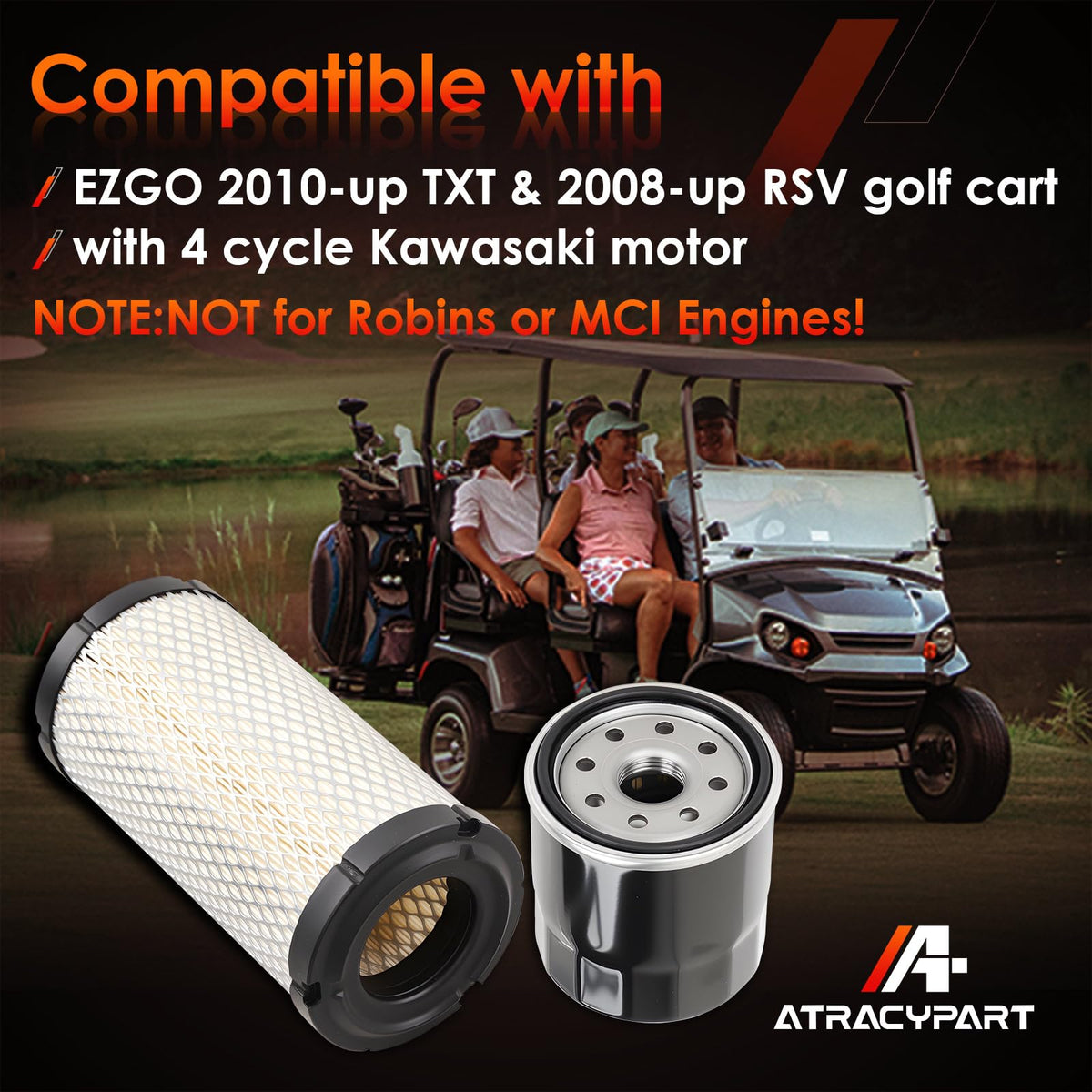 ATRACYPART EZGO tune up kit air filter close-up highlighting cleaner air intake.
