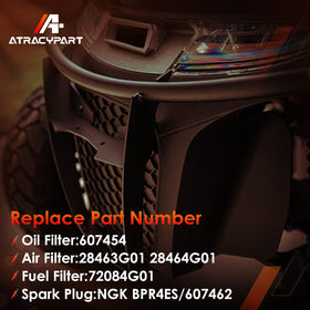 ATRACYPART EZGO tune up kit fuel filter close-up demonstrates impurity protection for fuel system.