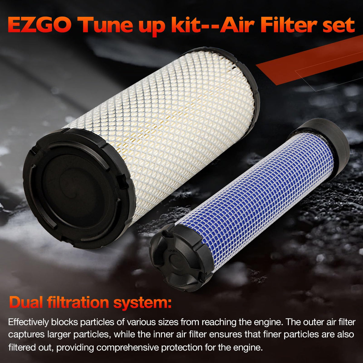 ATRACYPART EZGO tune up kit spark plug close-up shows stable ignition potential.