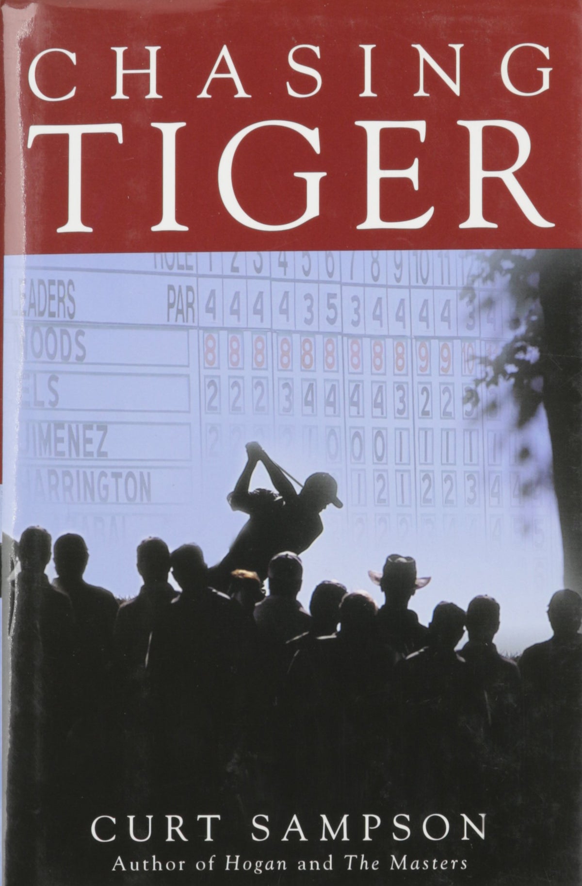 Atria Books Chasing Tiger cover features a Tiger Woods portrait inviting a deep sports history read.