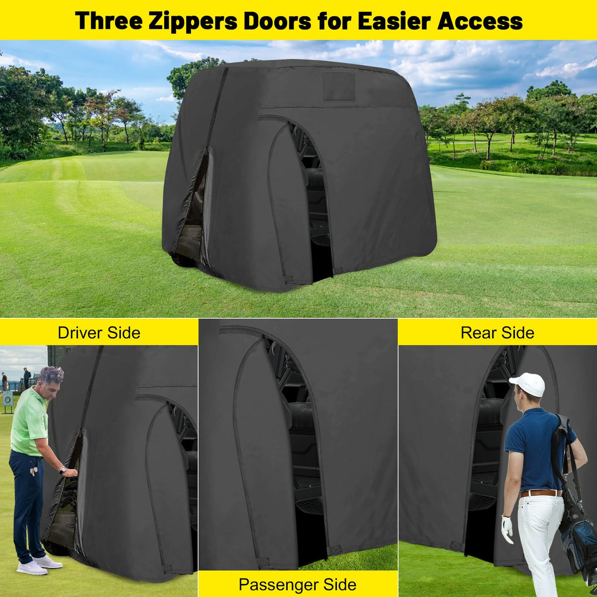 Side vents of the ATTLOOQ cover enabling air circulation inside the cart