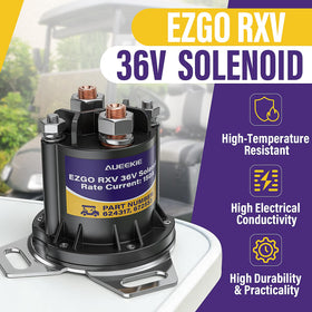 AUEEKIE golf cart solenoid packaging highlights one-unit kit ready for RXV installation