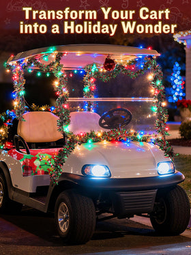 Aulock golf cart Christmas decor assembly helps you decorate quickly.