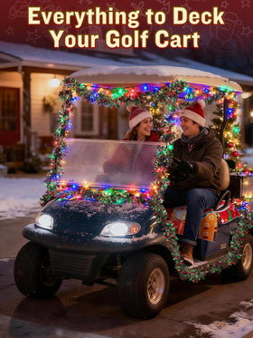 Aulock 33ft LED lights for golf carts for bright nighttime illumination.