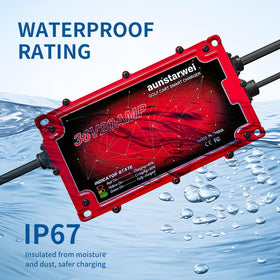 Aunstarwei IP67 waterproof rating on golf cart charger for outdoor use