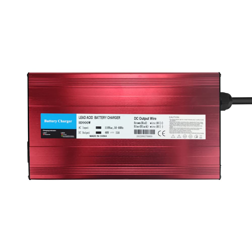 Red aluminum shell charger highlighting durable construction