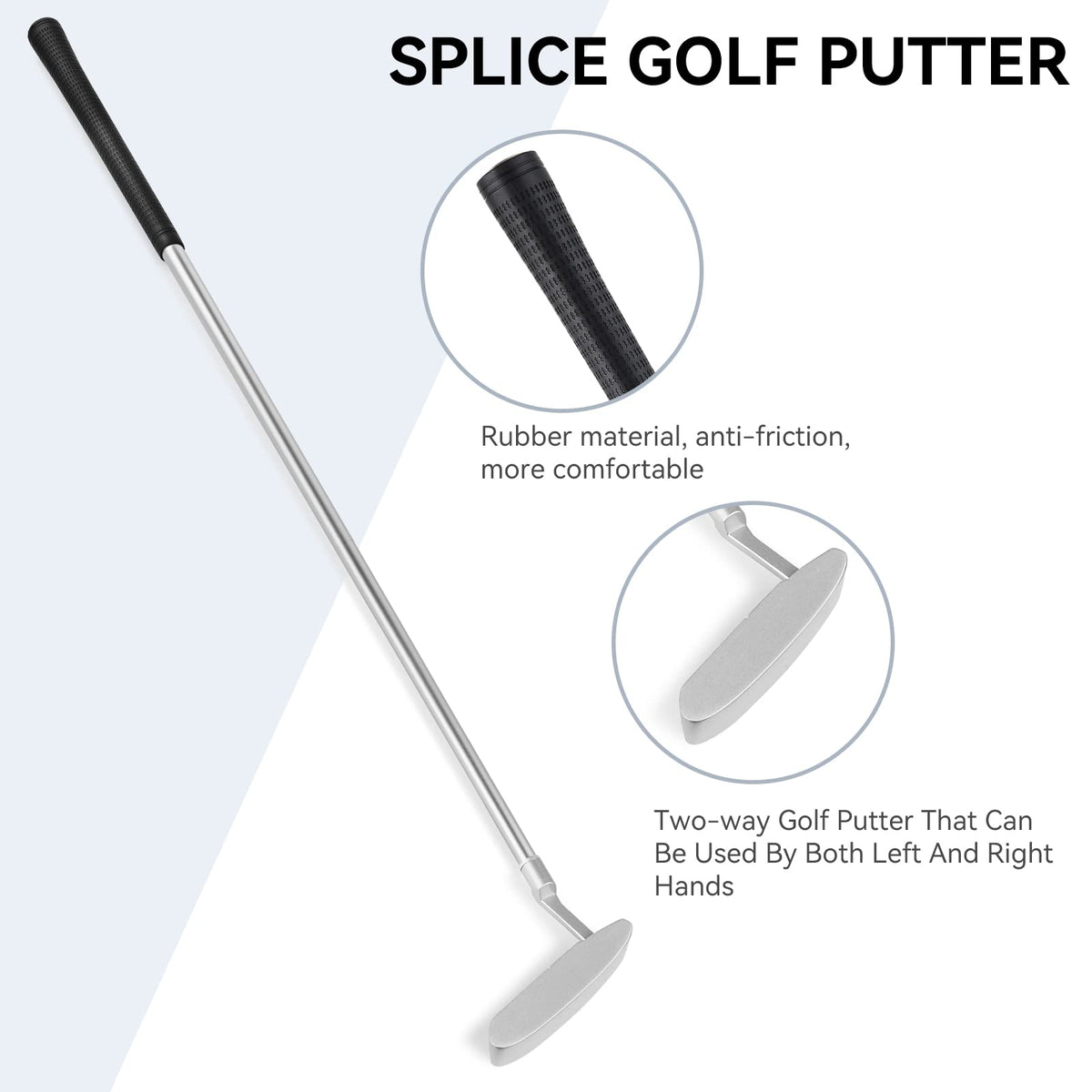 Ausluofell golf putter with ergonomic grip for comfortable practice sessions.