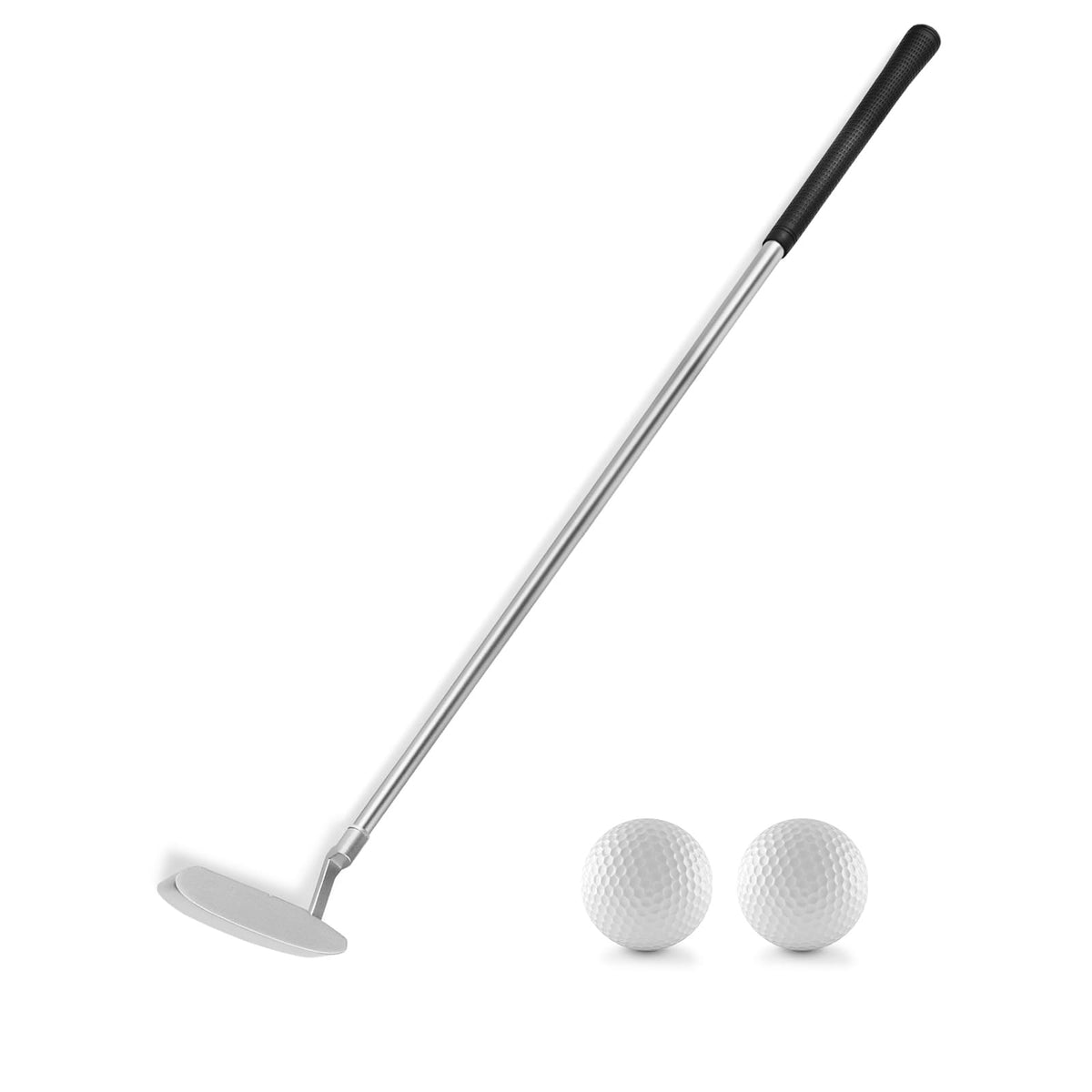 Ausluofell two-way golf putter design for right and left-handed players for versatile practice.