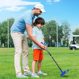 Ausluofell portable indoor golf mat enables practice anywhere at home or office.