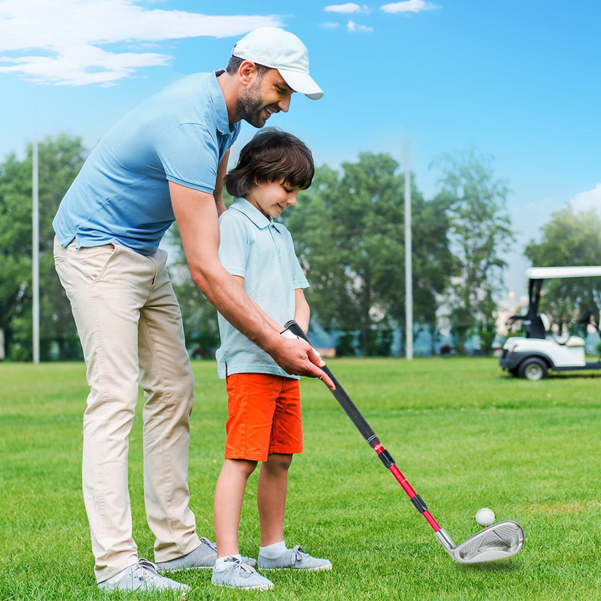 Ausluofell Premium Aluminum Putter lightweight construction improves maneuverability during practice.