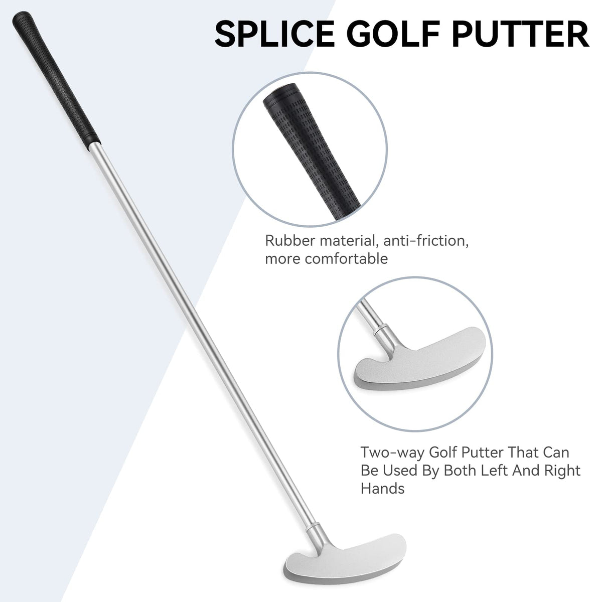 Ausluofell spliced shaft with four parts for compact travel setup.
