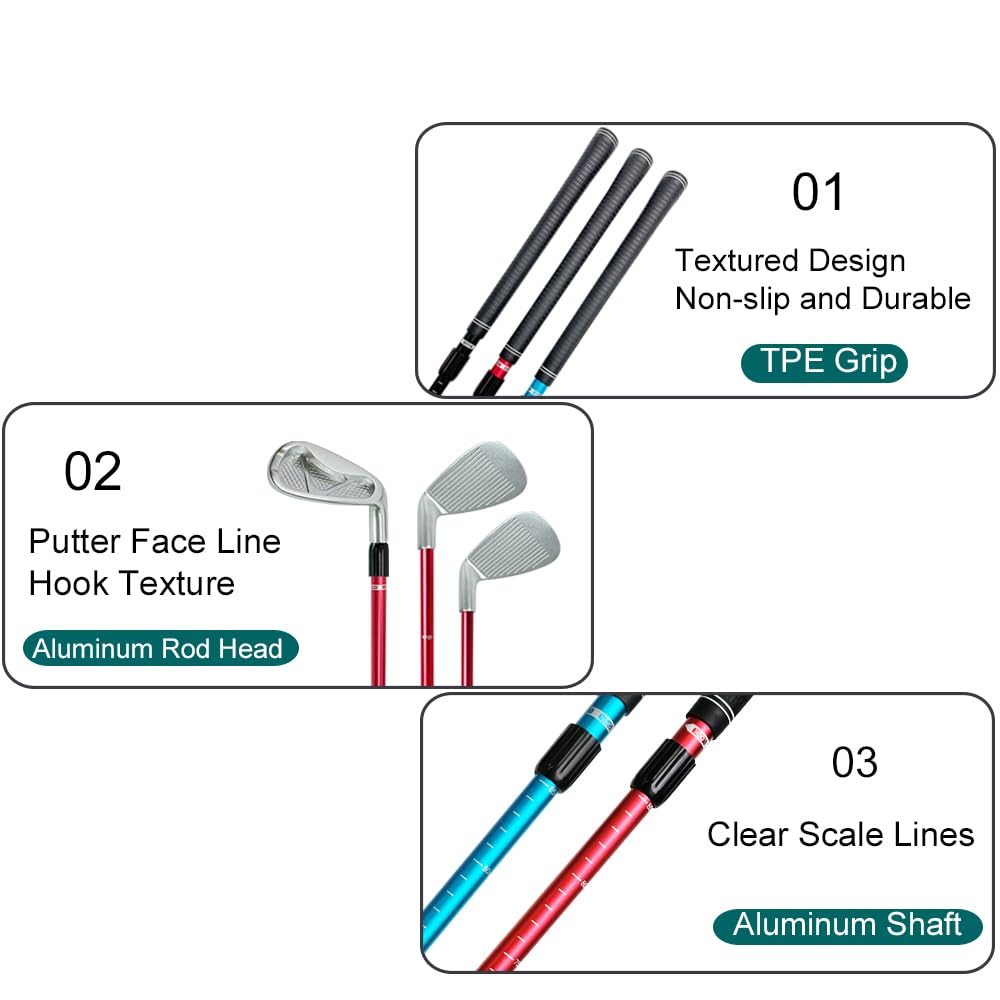 Ausluofell Two Way Putter ambidextrous handle supports both left and right-handed players.