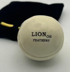 Authentic Feathery Lion OS Oversize Ball displayed for golf history collectors