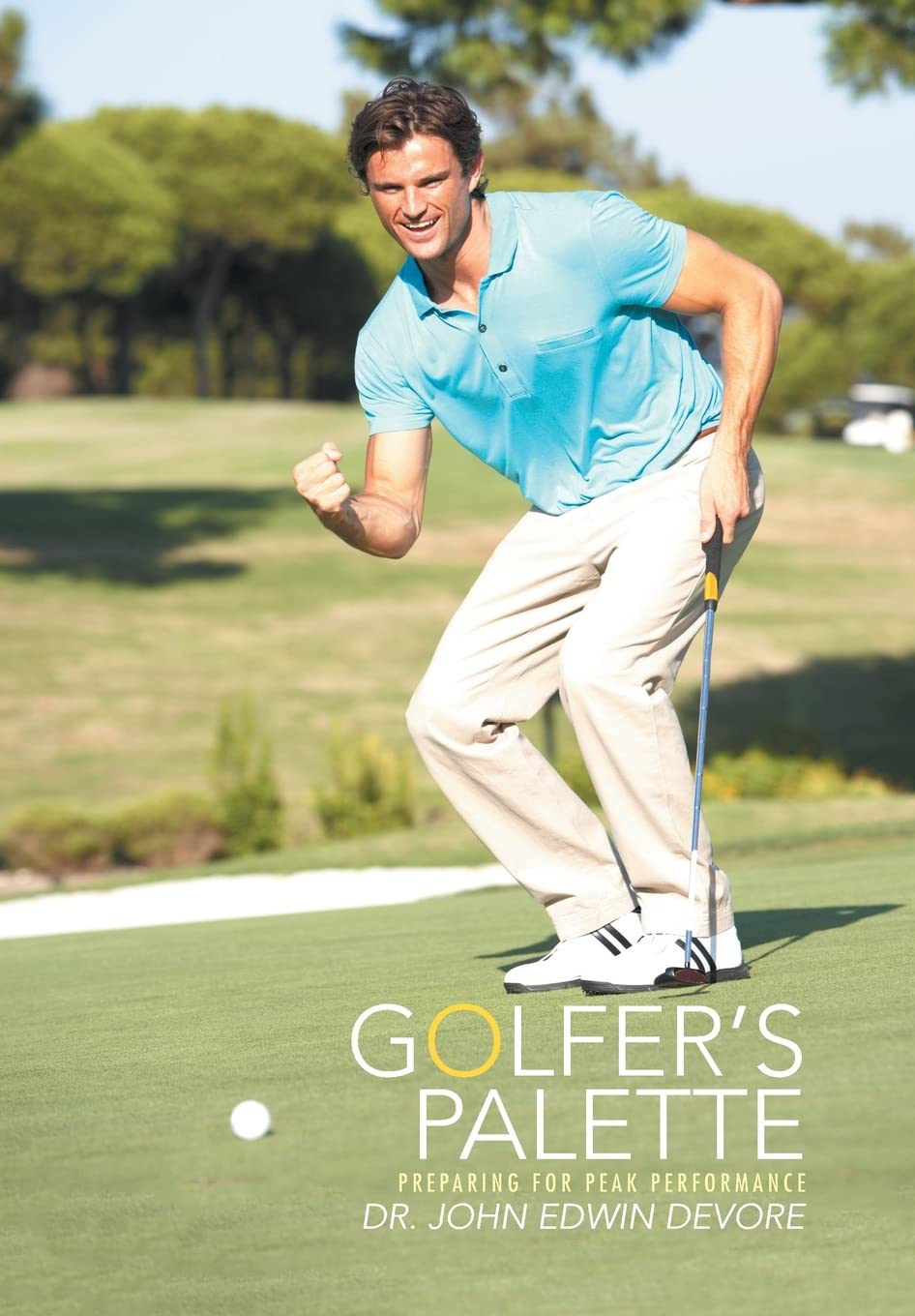 Authorhouse Golfer's Palette cover showcasing a mindful swing for improved on-course focus.