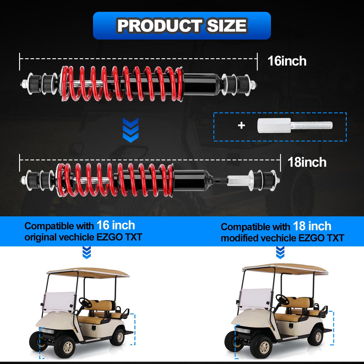 Heavy-duty AUTOBABA coil springs support loads and improve stability.