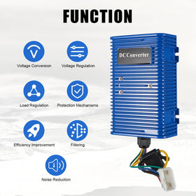 AUTOBABA universal voltage converter 12V close-up highlights compact regulator for electronics.