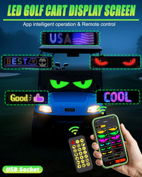 Autogood Devil Eyes app control shows Bluetooth interface and library access.