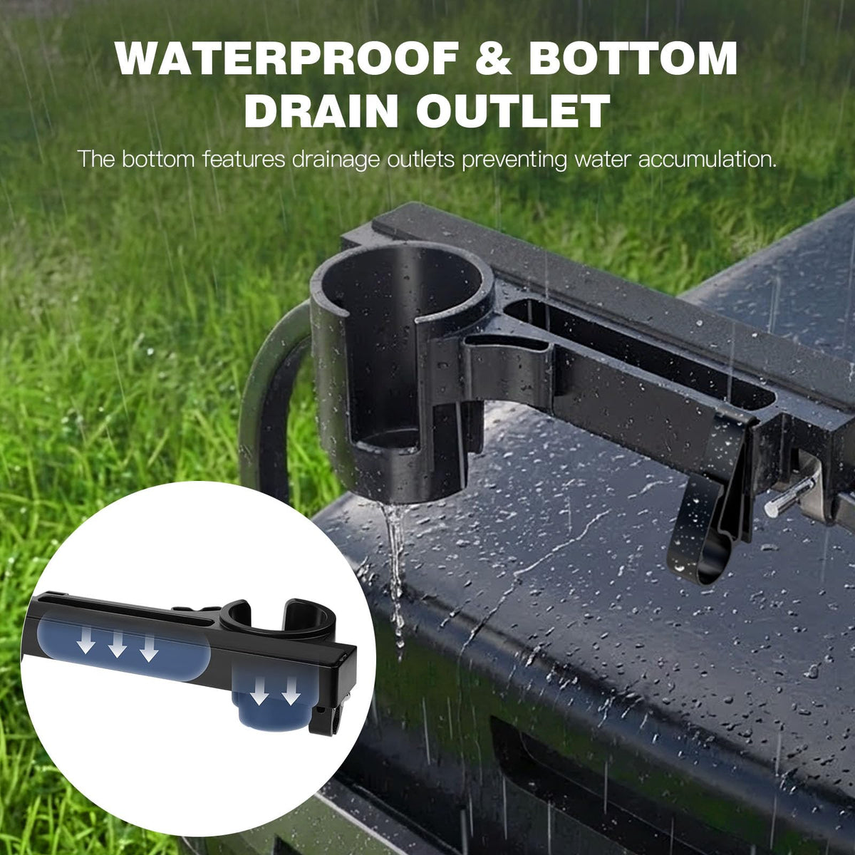 Automiim durable ABS armrest withstands outdoor wear and tear.
