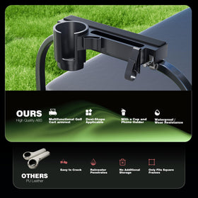 Automiim armrest with umbrella hanger supports sun protection on outings.