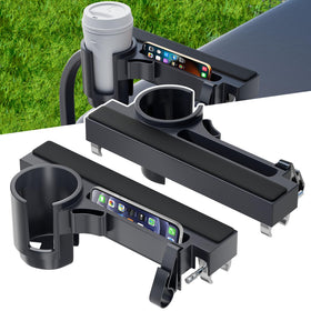 Automiim golf cart armrest with cup holder keeps drinks within reach on rides.