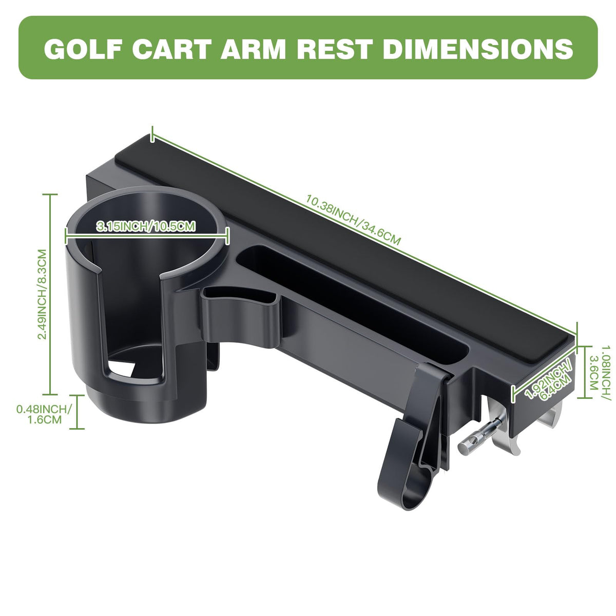 Automiim left and right armrests provide balanced rear-seat support.