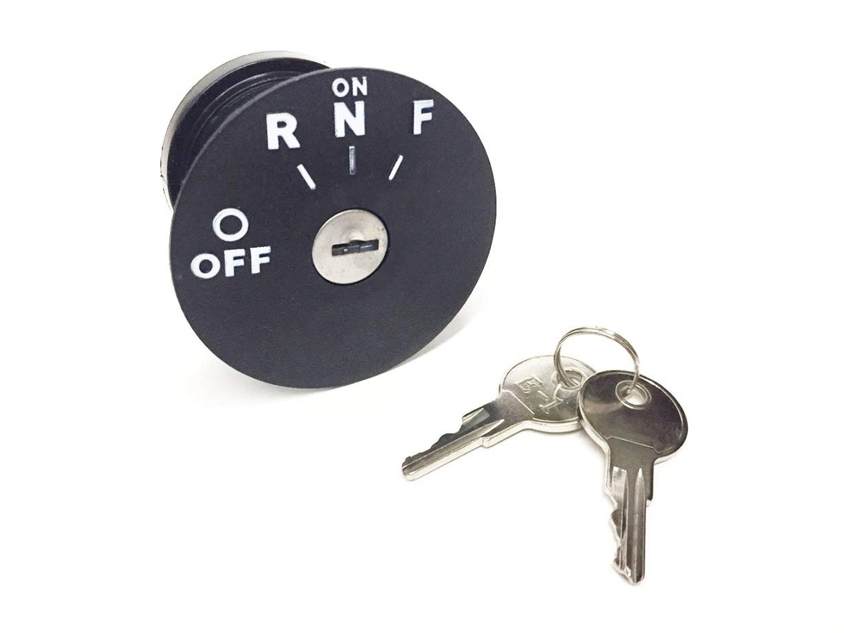 Automotive Authority EZGO RXV key switch front view with durable construction.