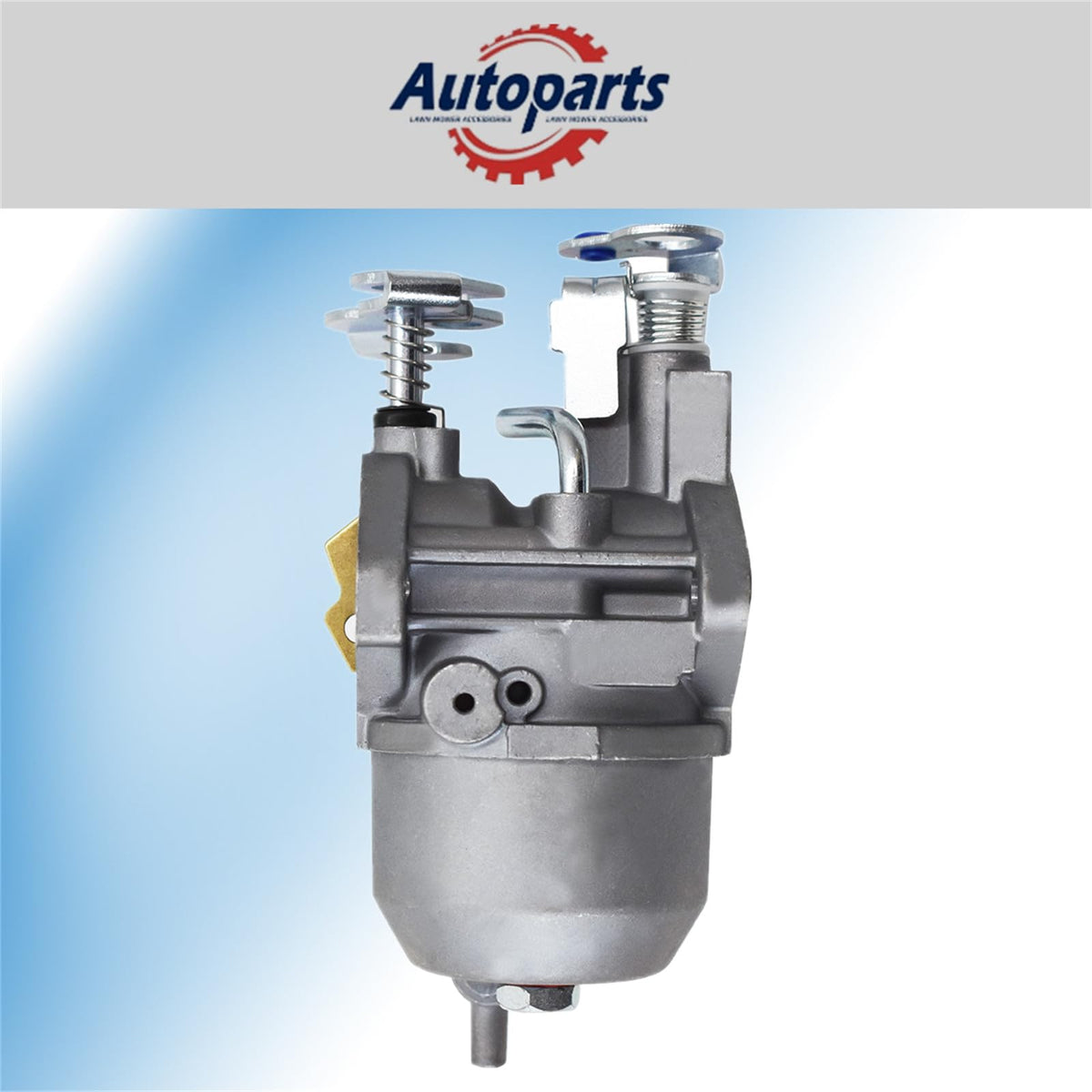 Autoparts carburetor installation closeup showing precise fit for Kawasaki Mule