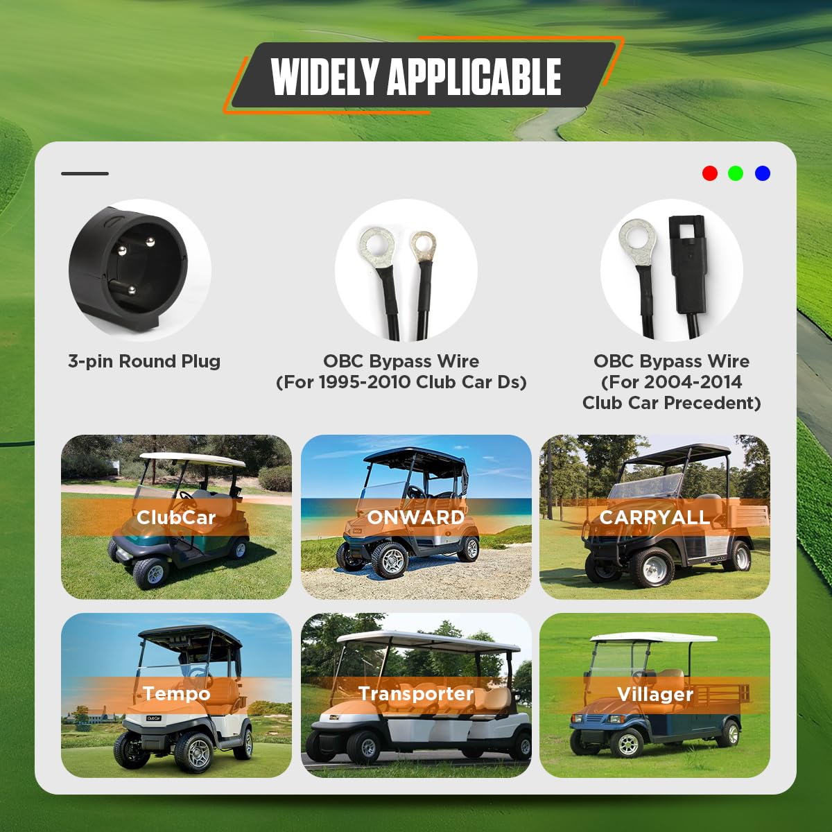 Autory Club Car Charger IP67 protection emphasizes weatherproof, dustproof housing.