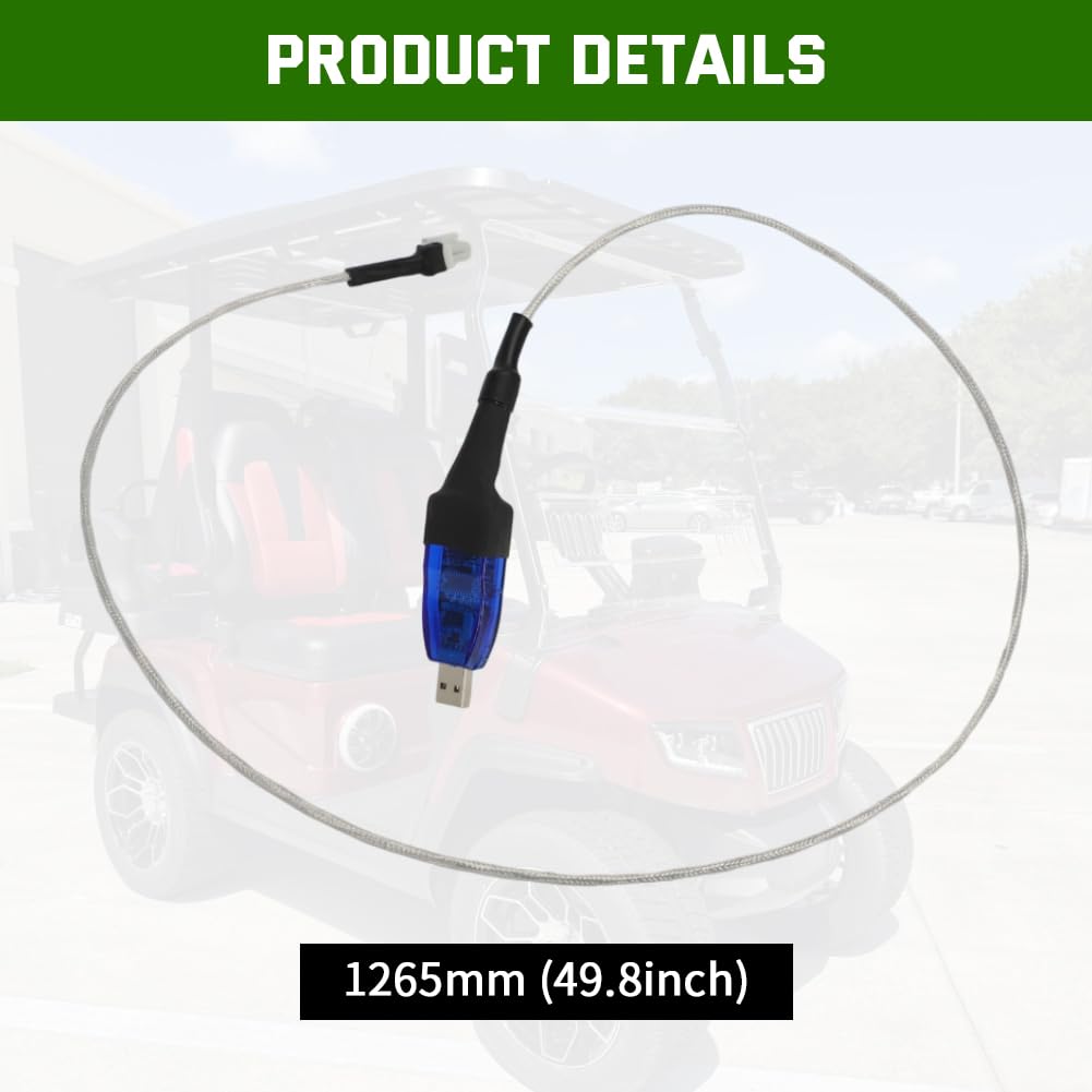AUTOVIC Evolution D3/D5 cable ensures compatible parameter adjustments in golf carts.