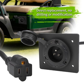 AUTOVIC EXTRON-compatible charger port plate mounts to cart