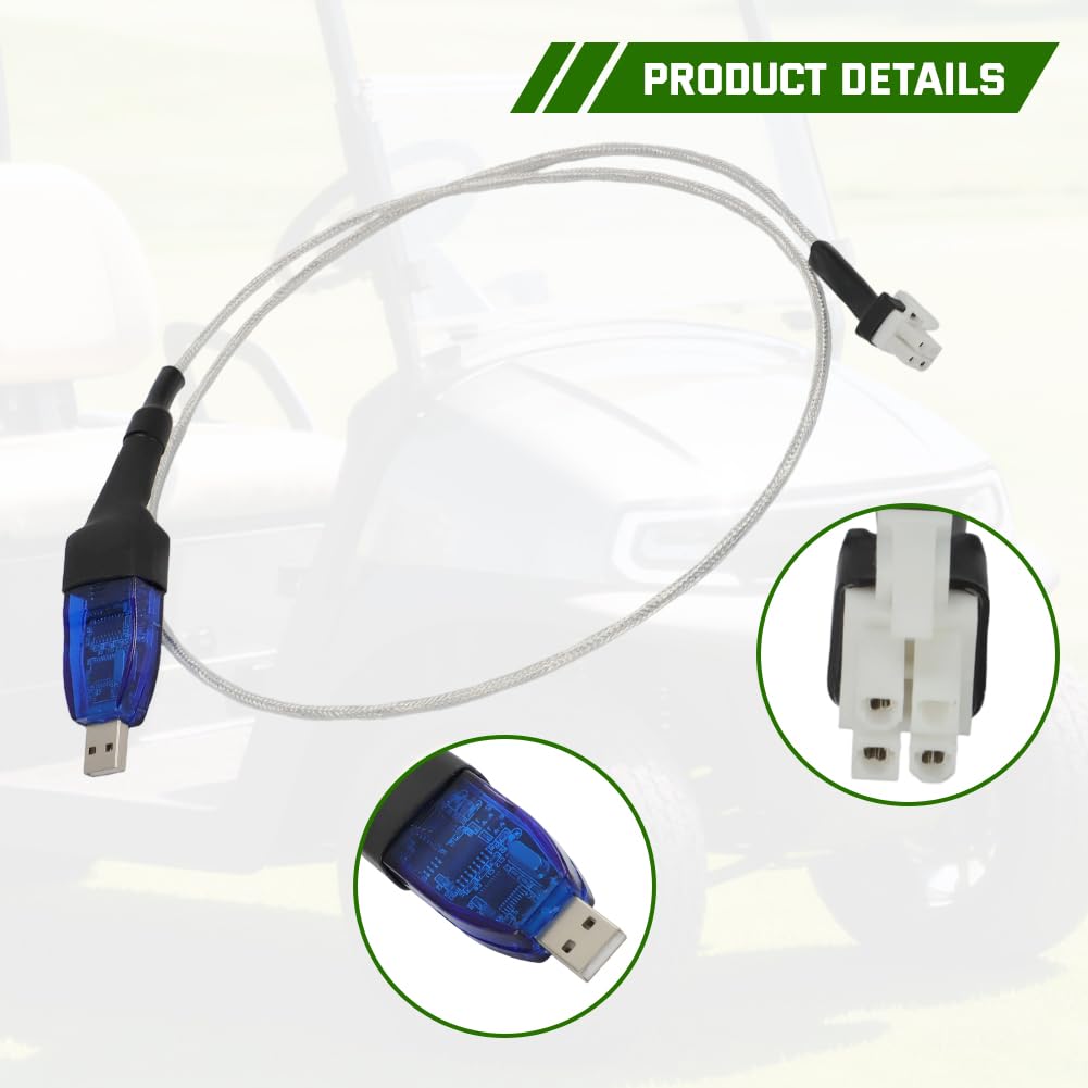 AUTOVIC USB programming cable for Evolution EV golf carts connects PC to controller for updates.