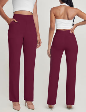 AVAMO 3-layer waistband close-up showing no-dig design for office wear.