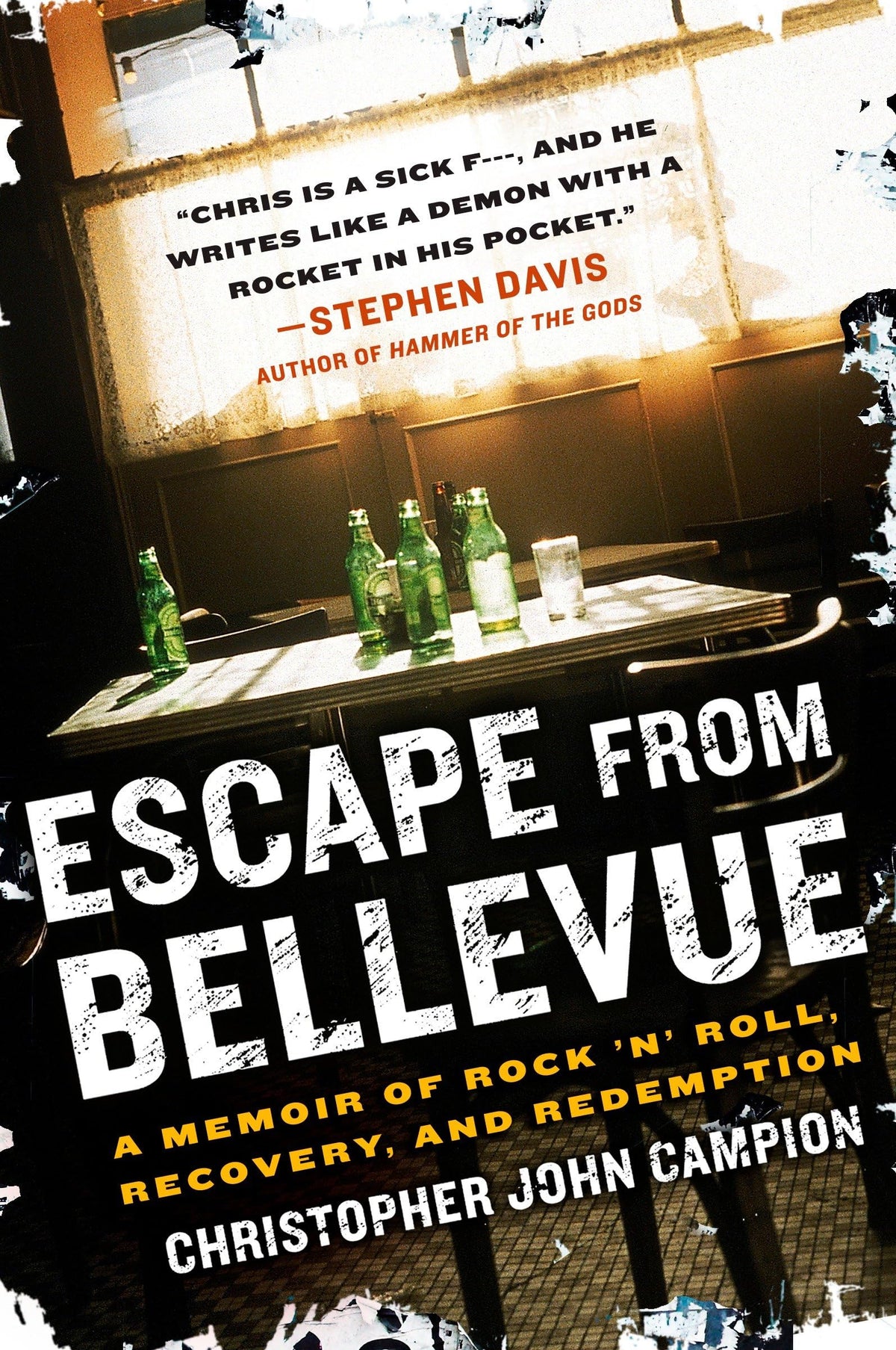 Avery Escape from Bellevue book cover — indie rock memoir about resilience and artistic reinvention.