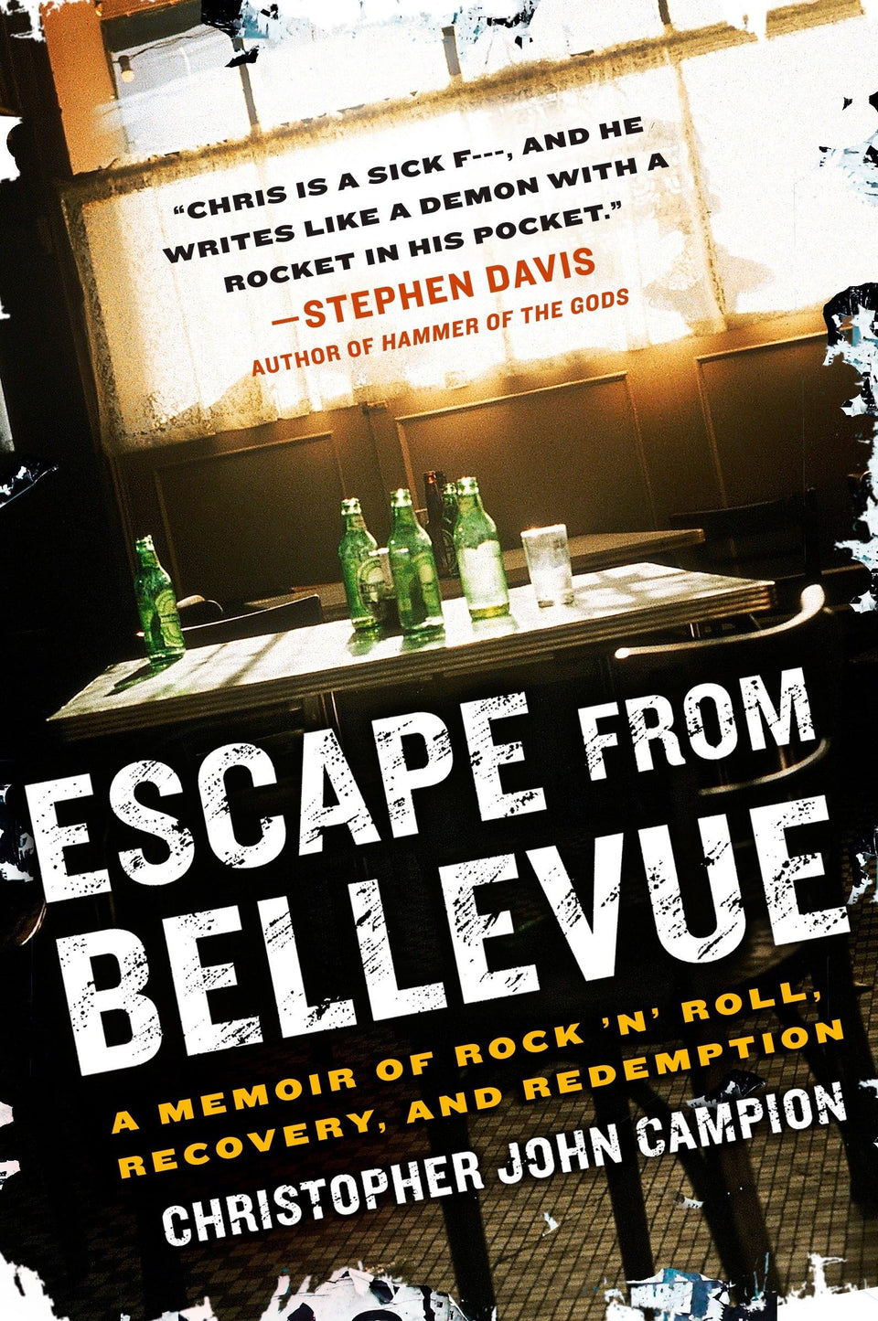 Avery Escape from Bellevue book cover — indie rock memoir about resilience and artistic reinvention.