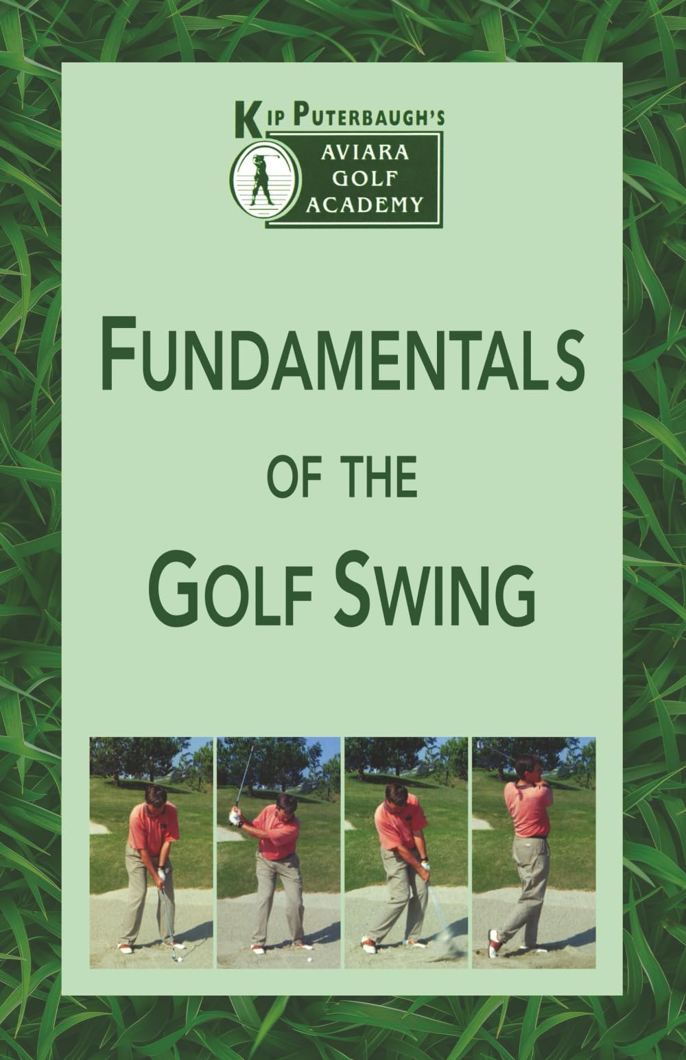 Aviara Golf Academy Fundamentals of the Golf Swing book cover with beginner guidance.