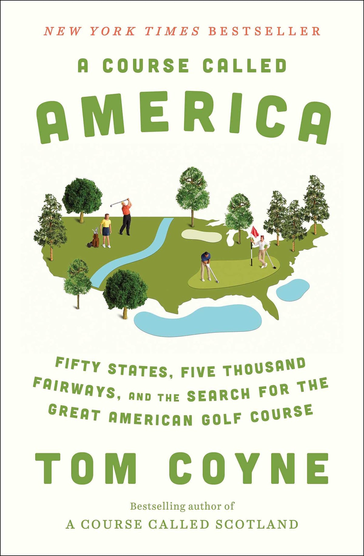 Avid Reader Press A Course Called America cover, inviting golf lovers to explore US courses.