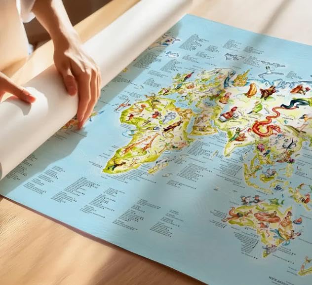 Awesome Maps gift tube ships rolled, ready for gifting or personal unboxing