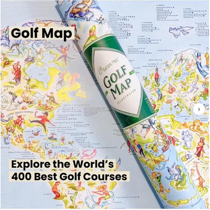 Awesome Maps golf courses legend highlights course styles and notable holes