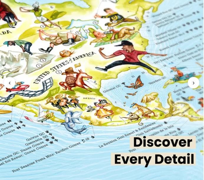 Awesome Maps silk-coated acid-free paper finish reduces glare for wall display