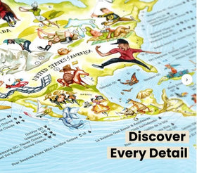 Awesome Maps silk-coated acid-free paper finish reduces glare for wall display