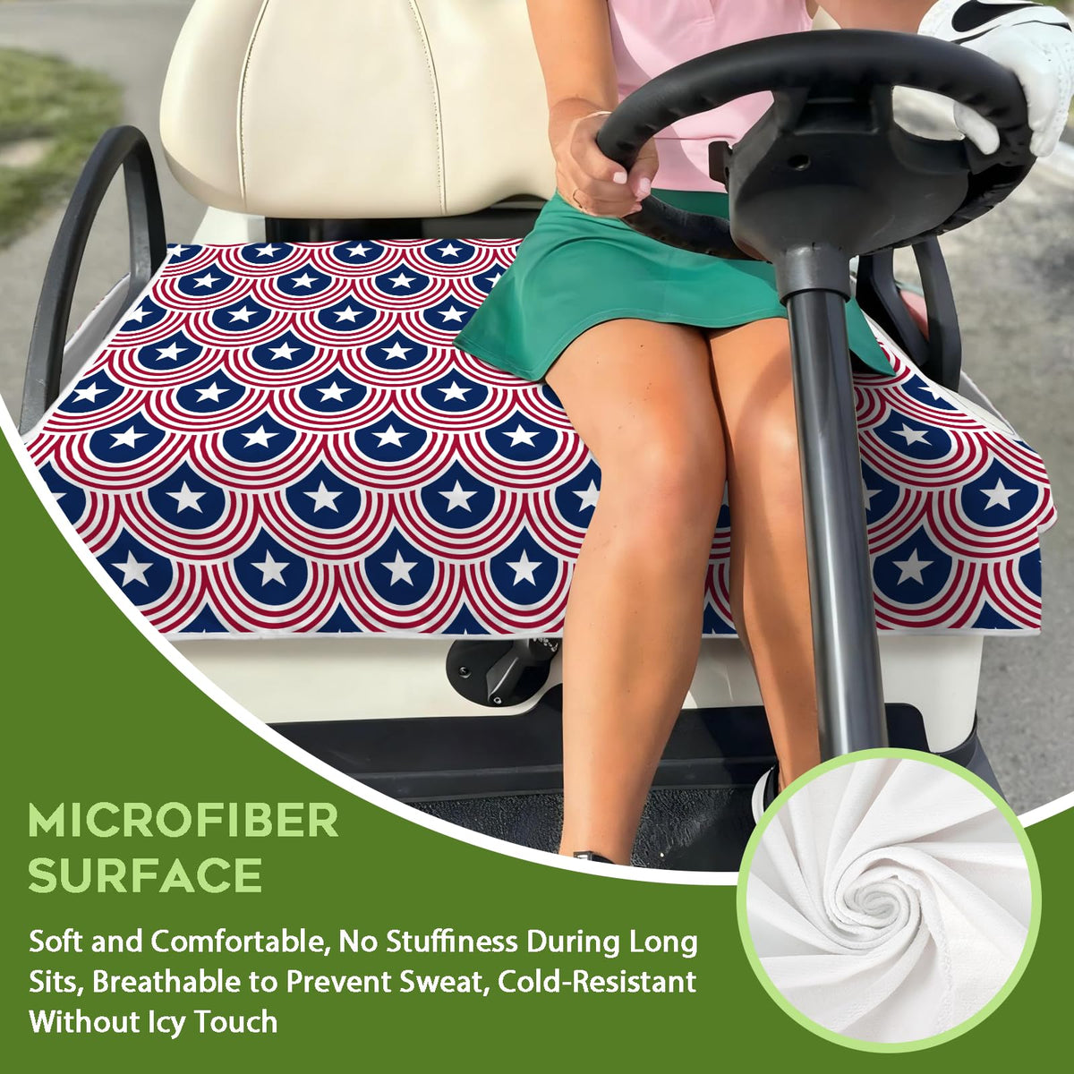 awufncksn 2-seat golf cart seat cover with dimension note 52x32