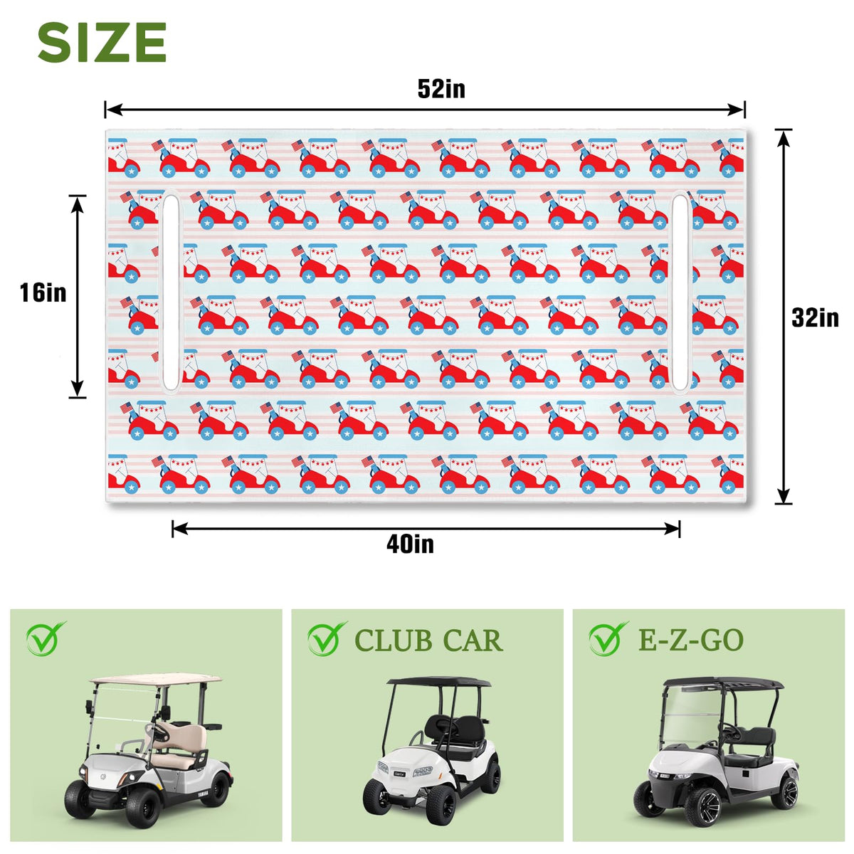 awufncksn 4th of July golf cart decoration enhances parade-ready style