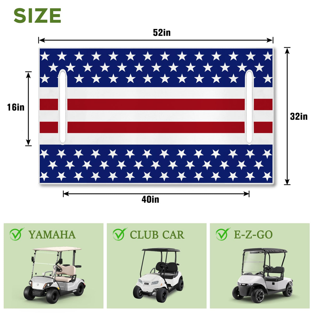 awufncksn American flag golf cart decor adds patriotic flair while protecting seats