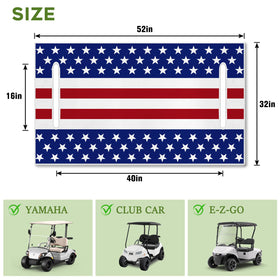 awufncksn American flag golf cart decor adds patriotic flair while protecting seats