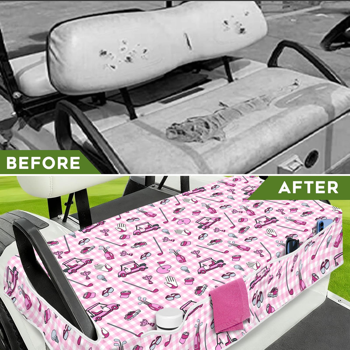 awufncksn compatible with Club Car and other 2-seat carts