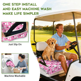 awufncksn club car seat protector in pink shields seats from dust and sweat.