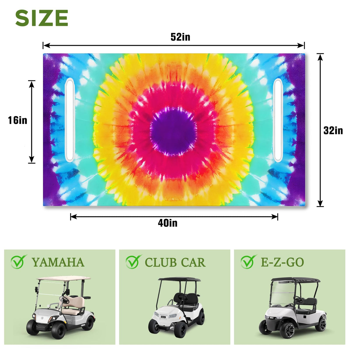 awufncksn Colorful golf cart seat cover design adds style and keeps seats clean.